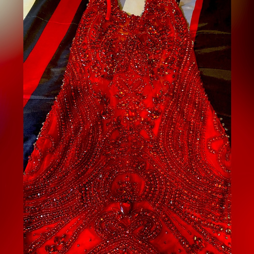 Red Dress ( Custom/hand made from scratch)